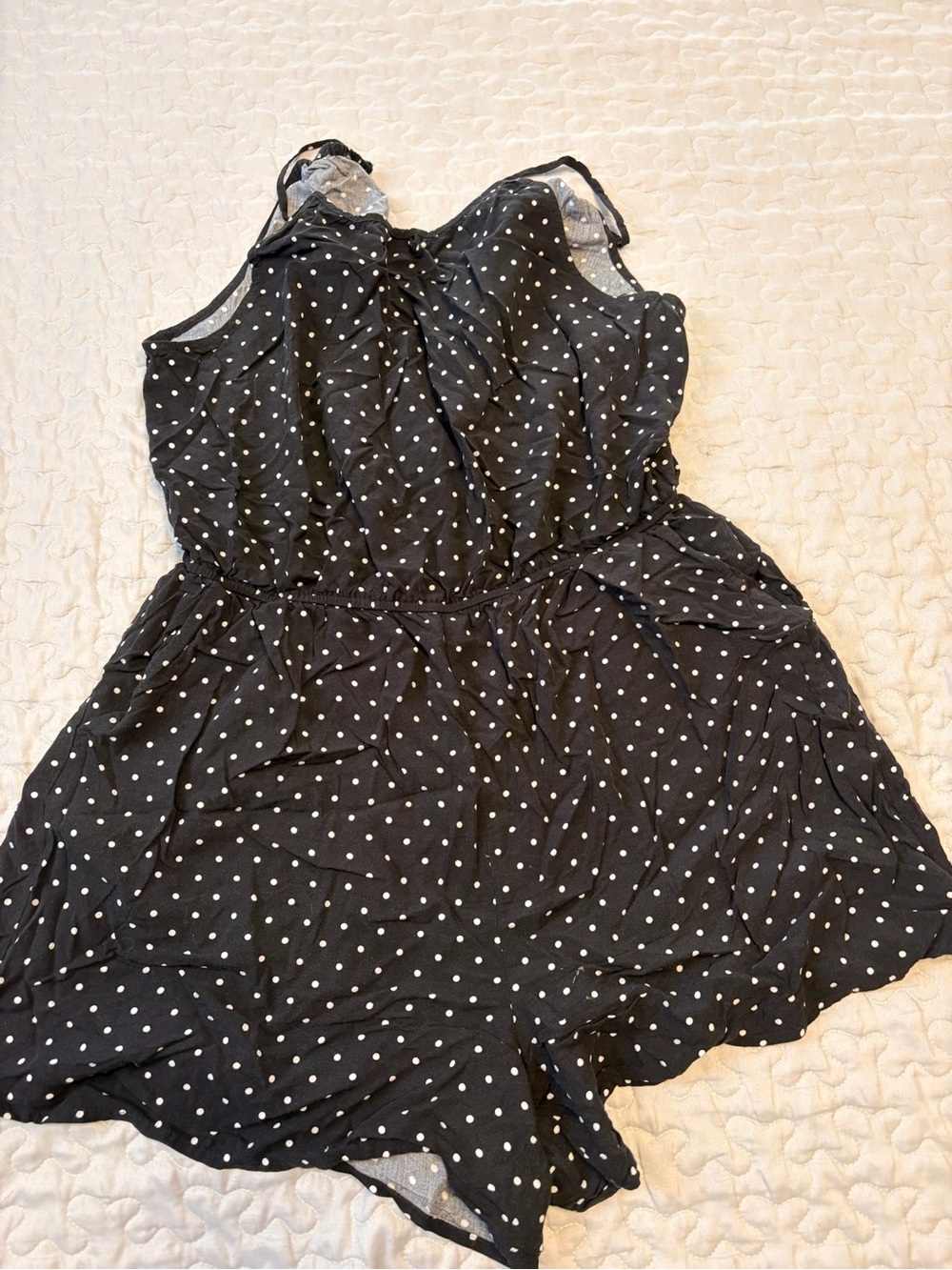 Old Navy Black Polka Dot Romper